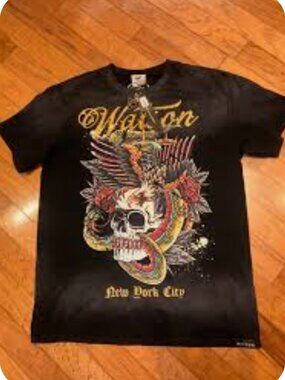 NWT WATSON New York City Graphic T-Shirt Black Men's XL